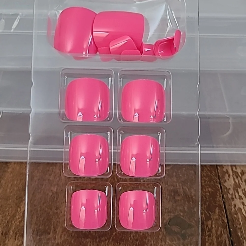 2/$16 Pink Press On Toenails